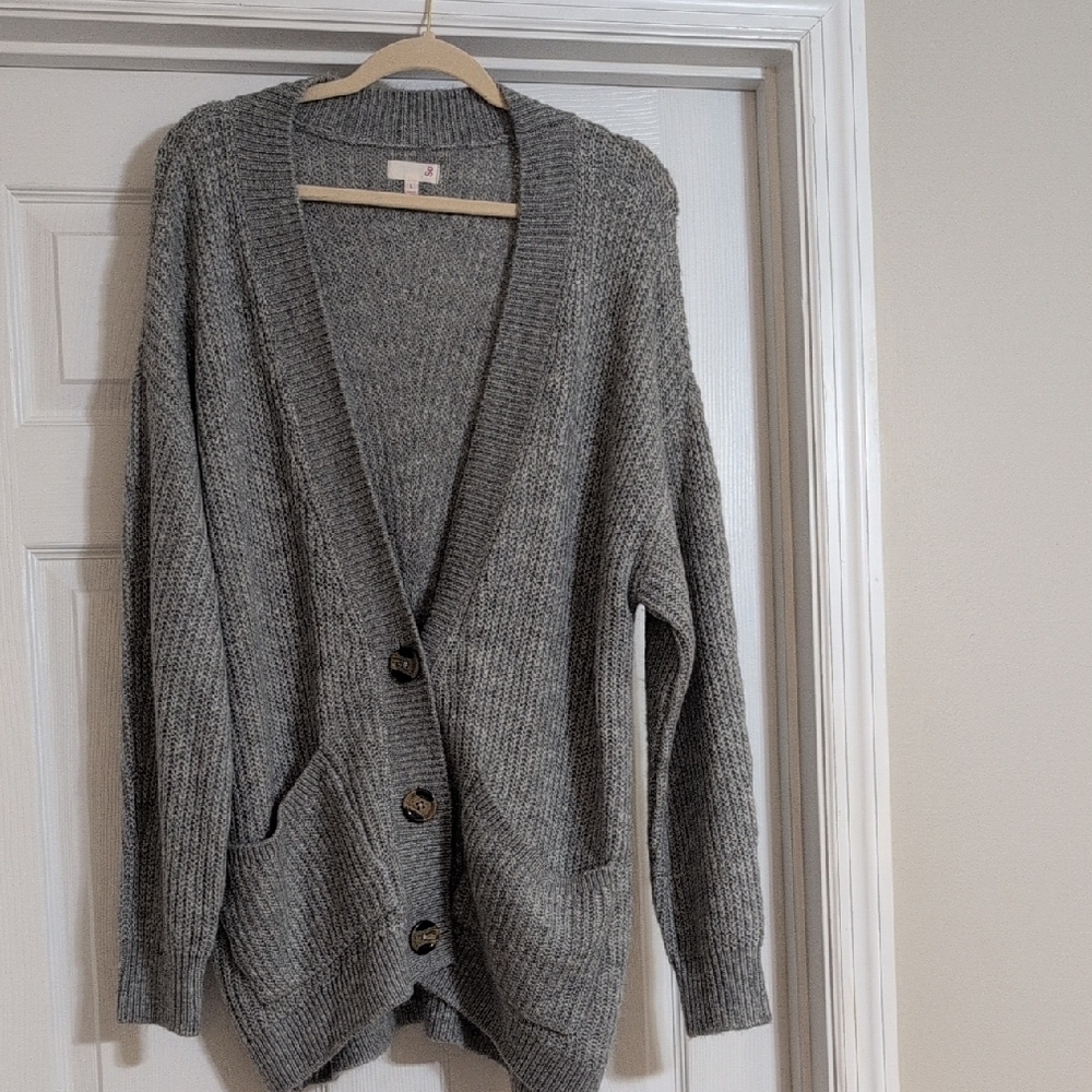 SO Women's Gray Cardigan Sweater
